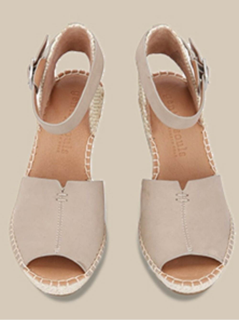 Gentle Souls Espadrille Sandals - Neutral Taupe